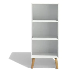 Rangement|Gifi Étagère Bergen blanche 3 niveaux pieds naturel - L.41 x P.29 x H.99 cm