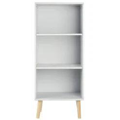 Rangement|Gifi Étagère Bergen blanche 3 niveaux pieds naturel - L.41 x P.29 x H.99 cm