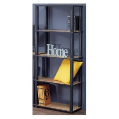 Rangement|Gifi Étagère bois 5 niveaux naturel et noir