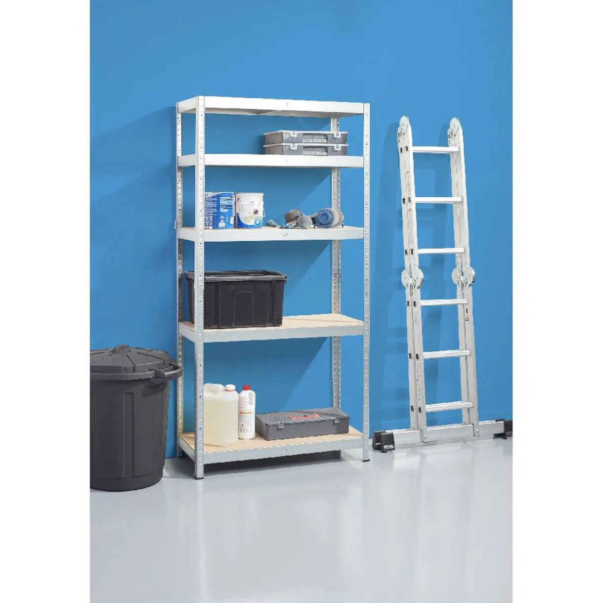 Rangement|Gifi Étagère bricolage 5 niveaux bois et métal