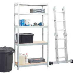 Rangement|Gifi Étagère bricolage 5 niveaux bois et métal