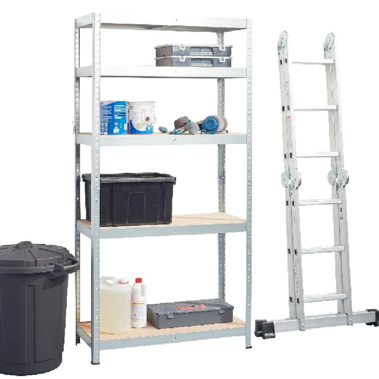 Rangement|Gifi Étagère bricolage 5 niveaux bois et métal