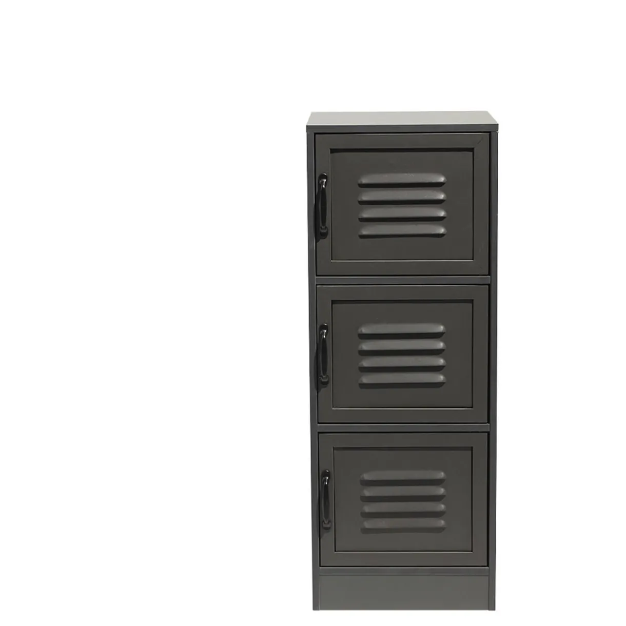 Rangement|Gifi Étagère Brooklyn gris anthracite 3 portes