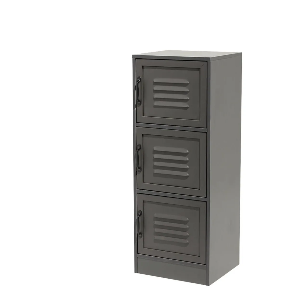Rangement|Gifi Étagère Brooklyn gris anthracite 3 portes