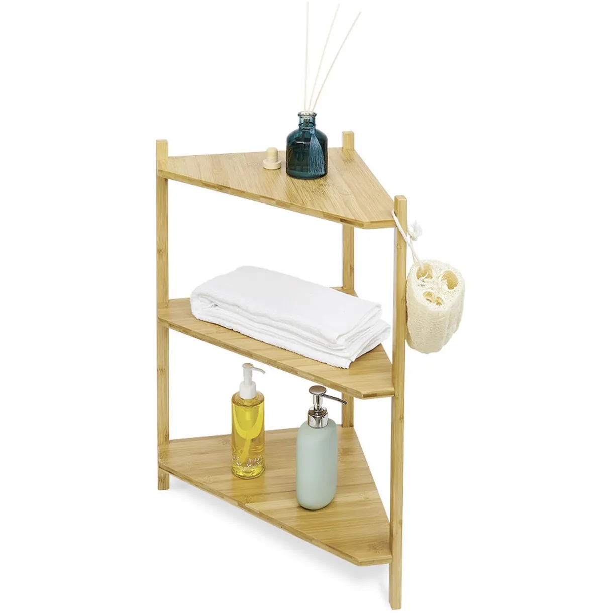 Online Gifi Étagère d'angle bambou 3 niveaux