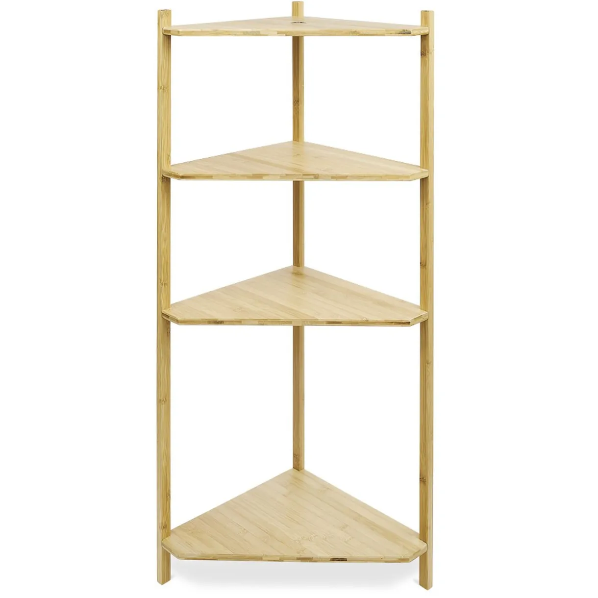 Hot Gifi Étagère d'angle bambou 4 niveaux
