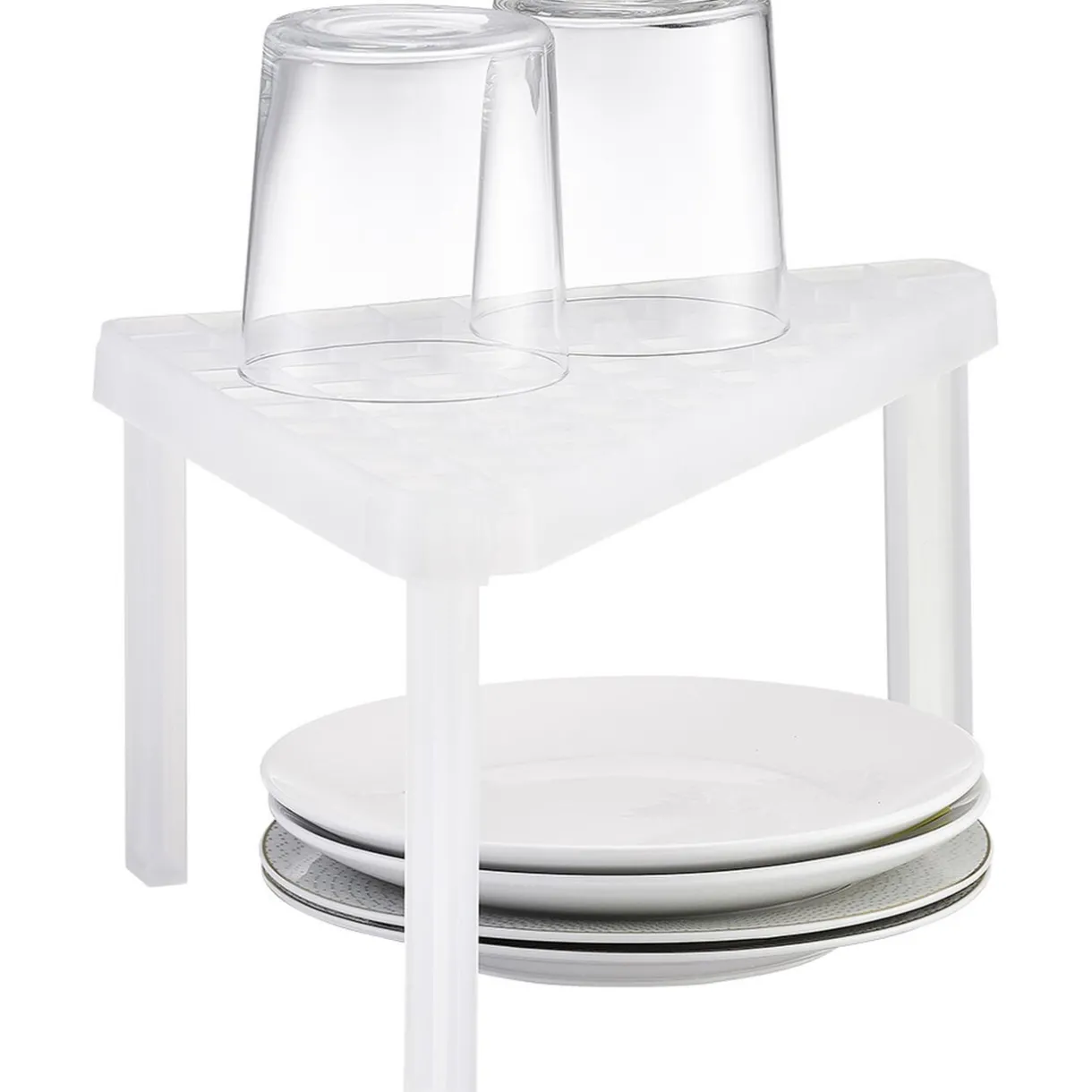 Étagère d'angle cuisine plastique blanc^Gifi Discount