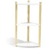 Rangement|Gifi Étagère d'angle en pin blanc et naturel 3 niveaux