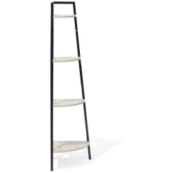 Rangement|Gifi Étagère d'angle New York 4 niveaux métal et bois - 35x35xH135cm