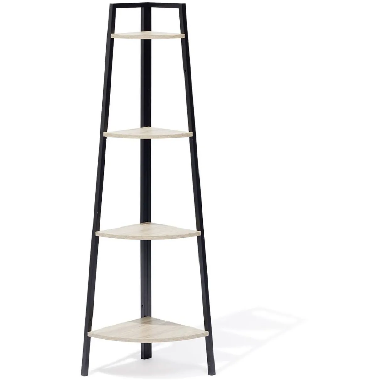 Rangement|Gifi Étagère d'angle New York 4 niveaux métal et bois - 35x35xH135cm