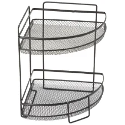 Étagère d'angle vintage métal noir 2 niveaux^Gifi Outlet
