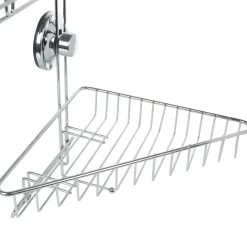 Gifi Étagère de douche 2 paniers d angle à ventouse gris