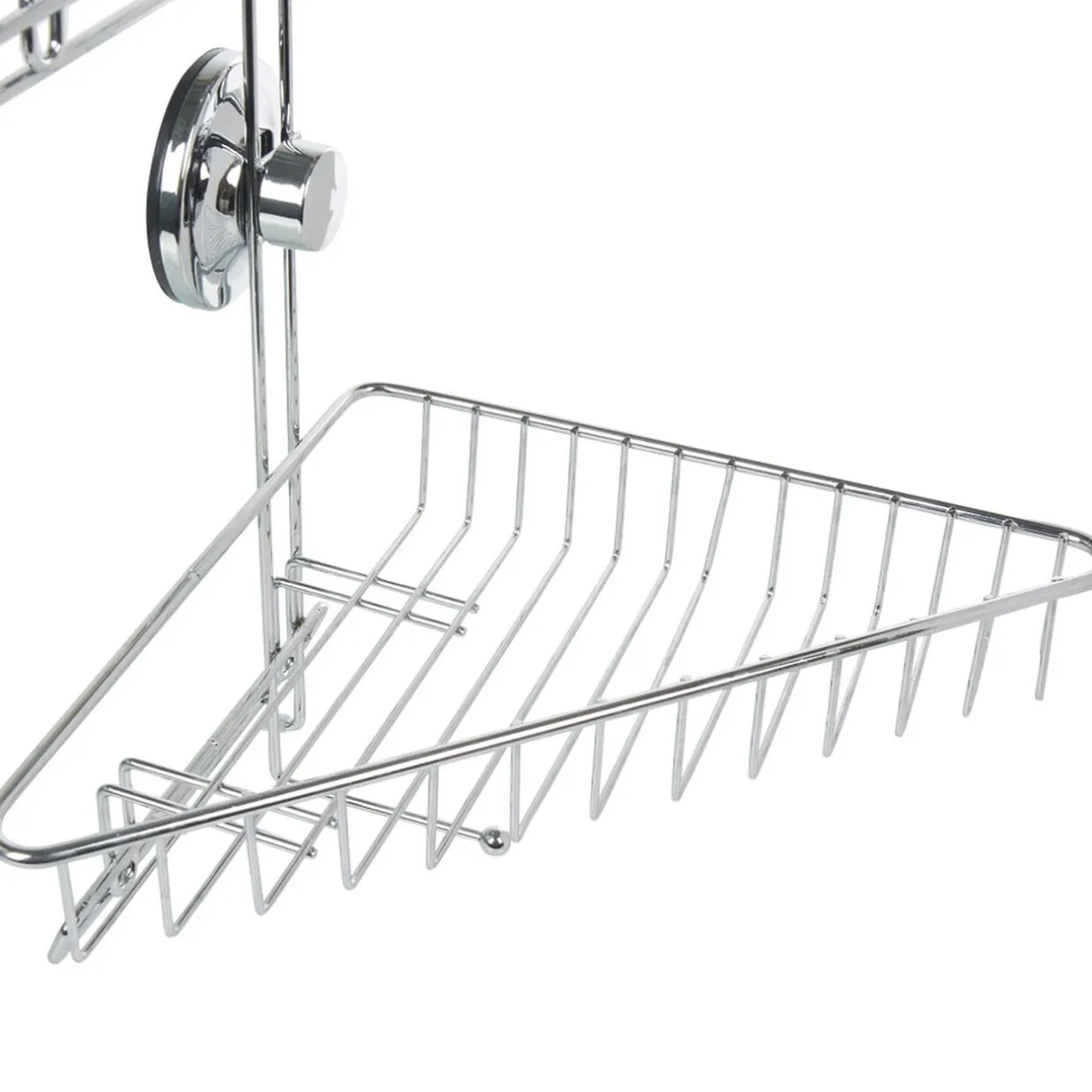 Gifi Étagère de douche 2 paniers d angle à ventouse gris