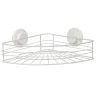Clearance Gifi Étagère de douche panier d'angle à ventouse blanc
