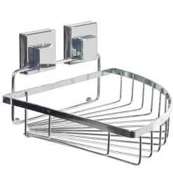 Hot Gifi Étagère de douche panier d'angle à ventouse gris
