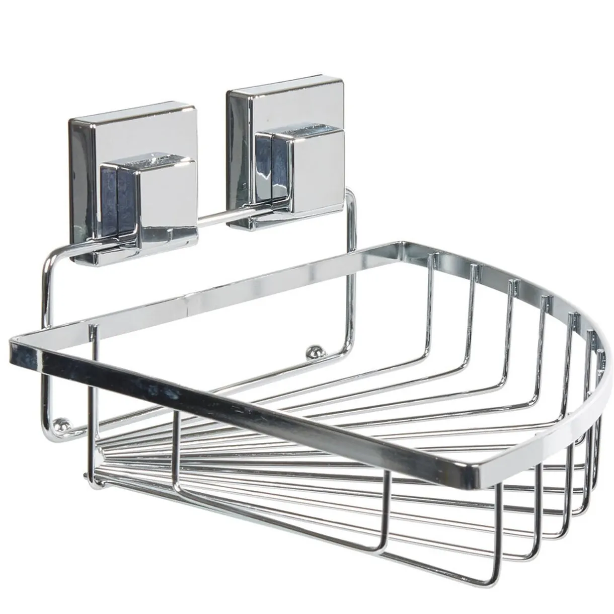 Hot Gifi Étagère de douche panier d'angle à ventouse gris