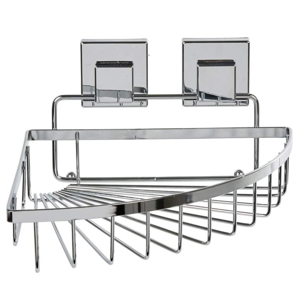 Hot Gifi Étagère de douche panier d'angle à ventouse gris