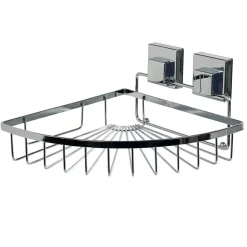 Hot Gifi Étagère de douche panier d'angle à ventouse gris