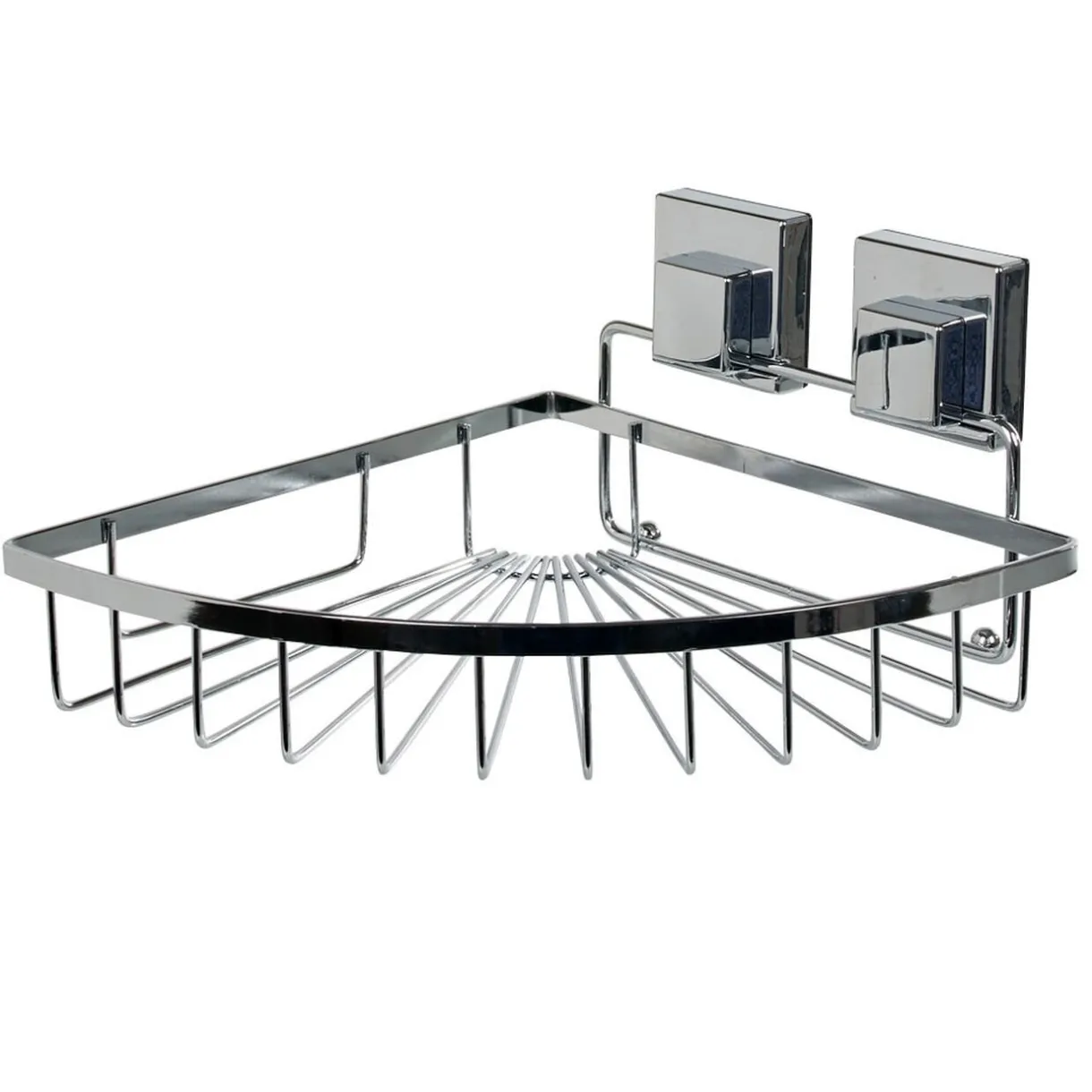 Hot Gifi Étagère de douche panier d'angle à ventouse gris