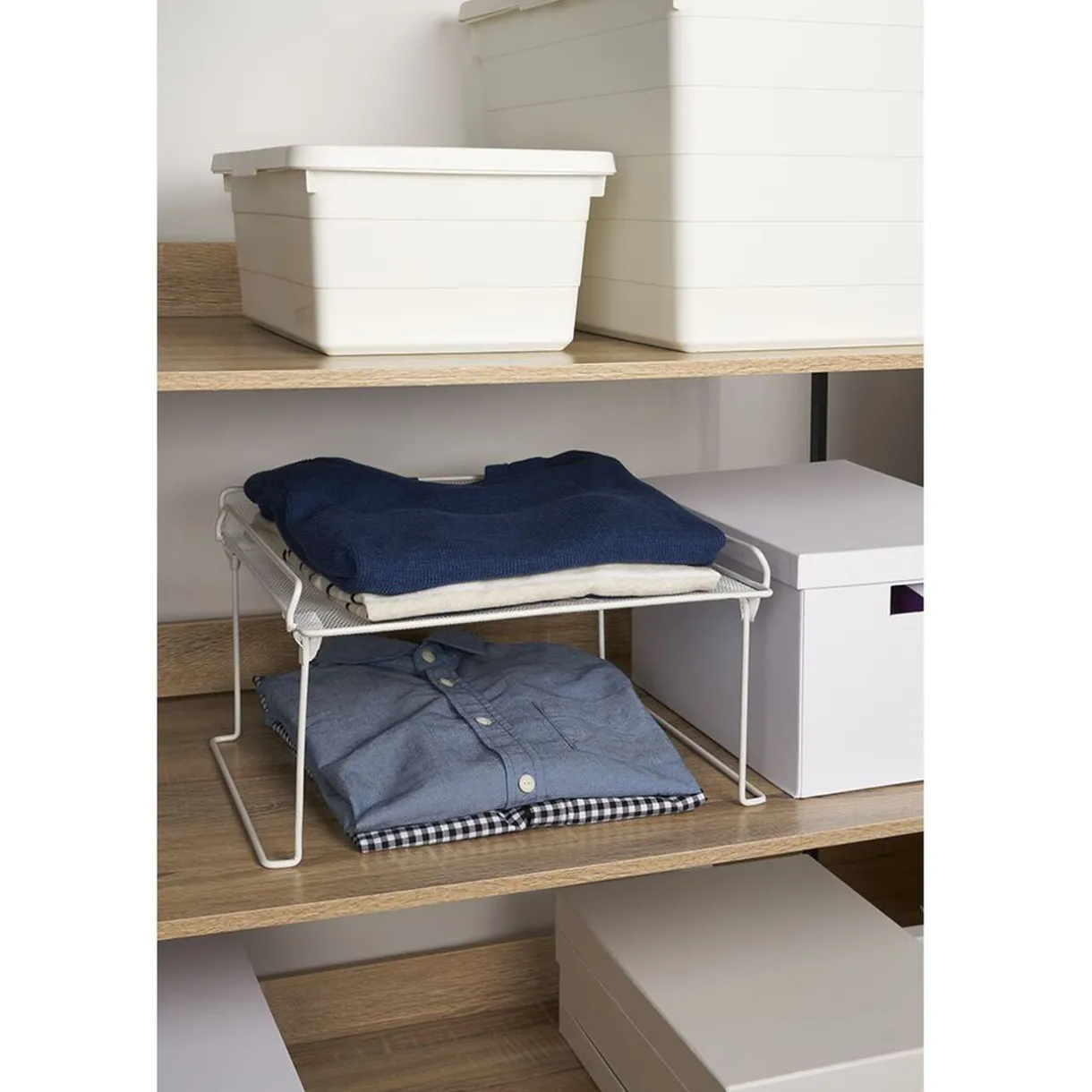 Rangement|Gifi Étagère de rangement superposable blanche