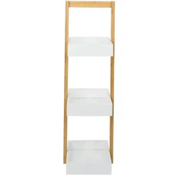 Clearance Gifi Étagère de salle de bain à 3 niveaux bambou 22x24xH73cm