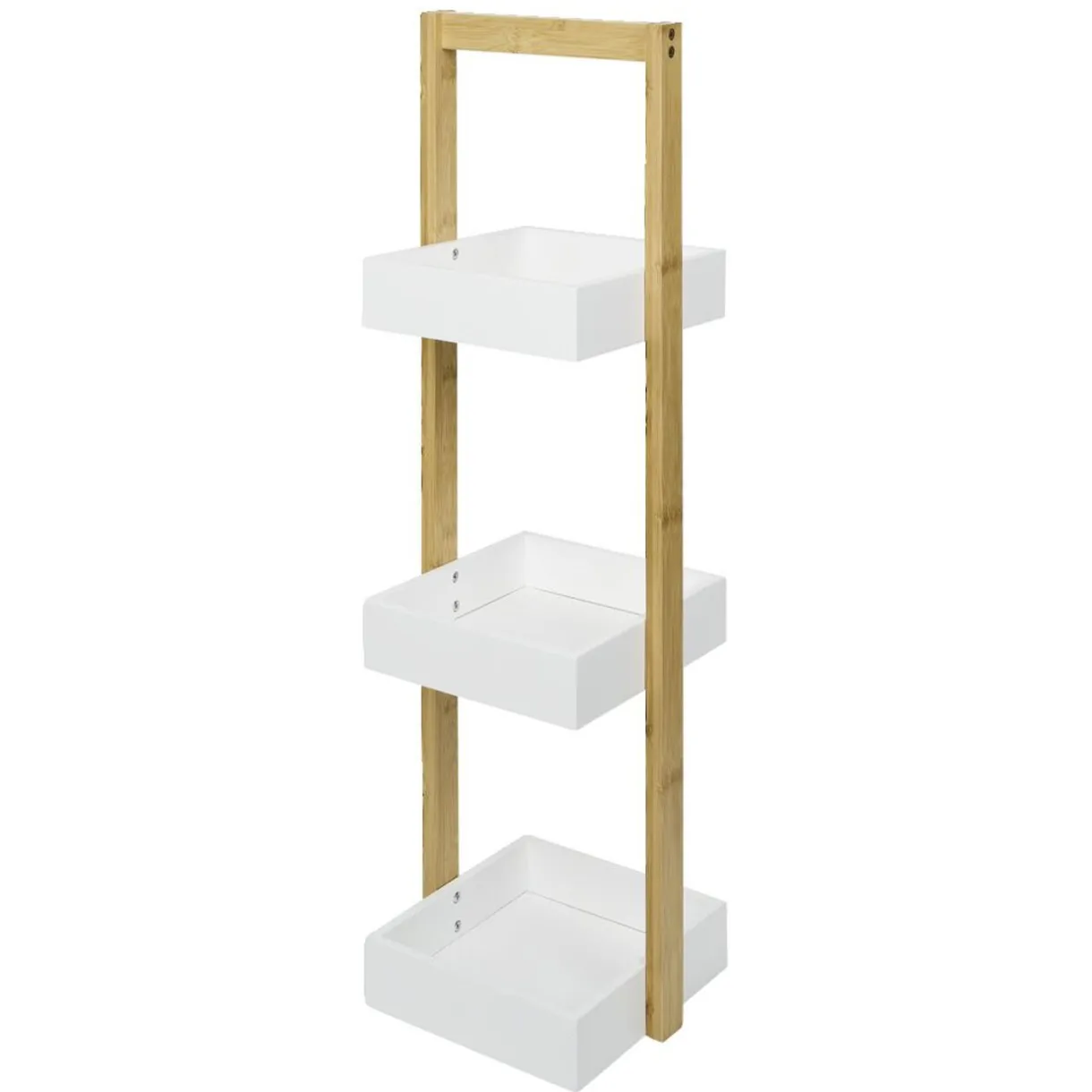 Clearance Gifi Étagère de salle de bain à 3 niveaux bambou 22x24xH73cm