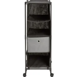 Rangement|Gifi Étagère dressing noir sur roulettes