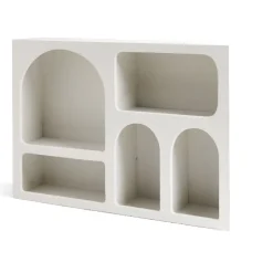 Rangement|Gifi Étagère en bois 6 niches gris 40x9xH28cm