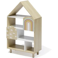 Rangement|Gifi Étagère enfant 7 cases design nuage arc en ciel - L60,5xP30xH100 cm