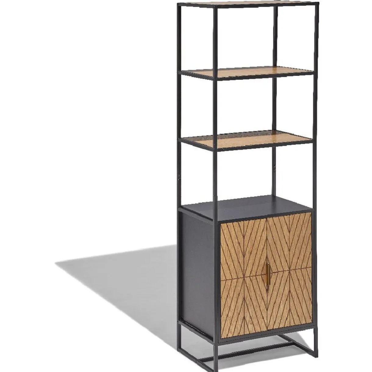 Rangement|Gifi Étagère Eole noire et miel 2 portes