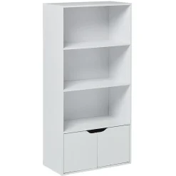 Rangement|Gifi Étagère large Adam en bois blanc 4 niches