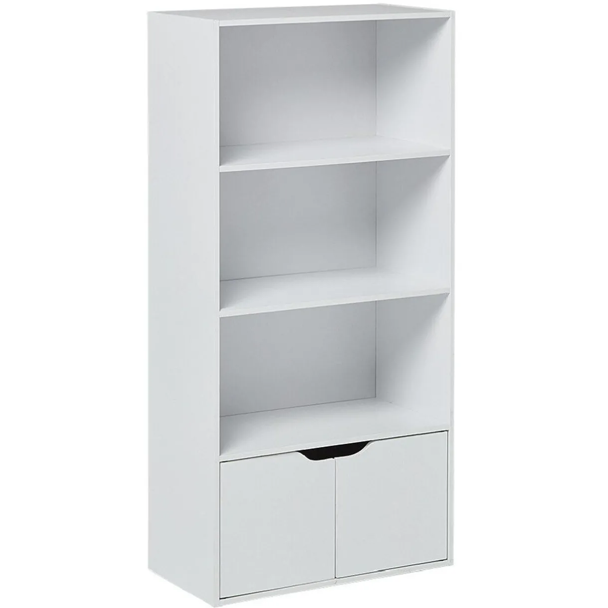 Rangement|Gifi Étagère large Adam en bois blanc 4 niches