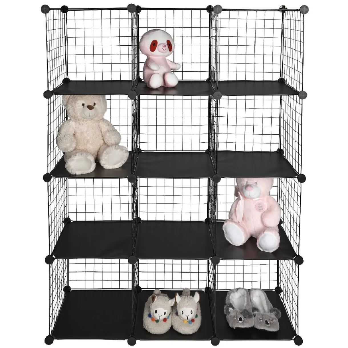 Rangement|Gifi Étagère multi cubes grillage noir