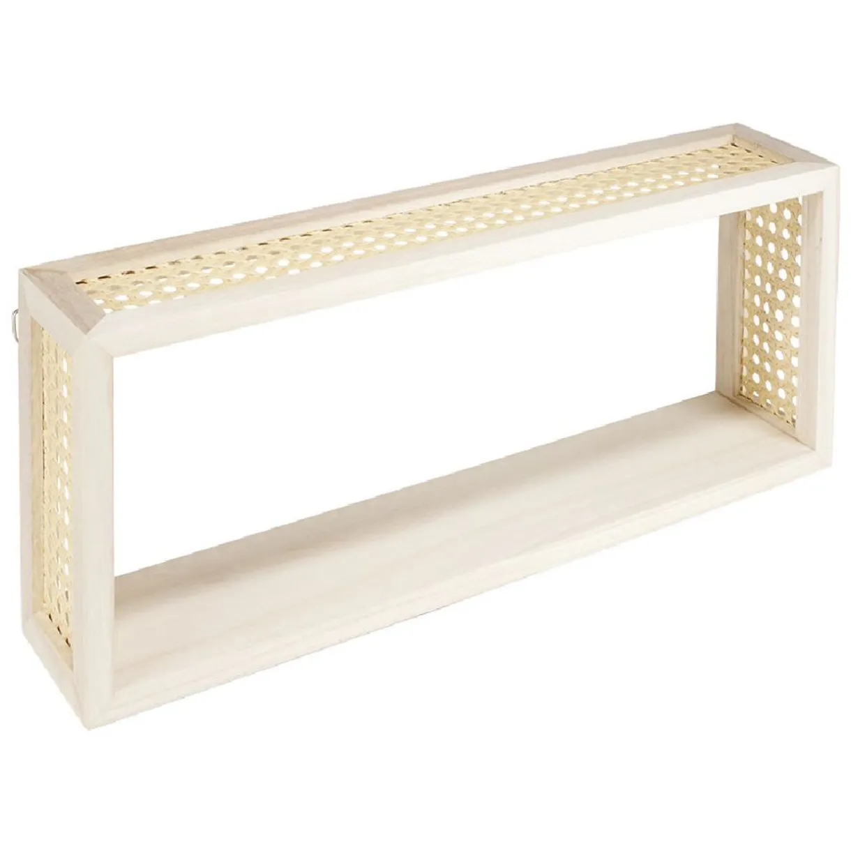 Rangement|Gifi Étagère murale bois et cannage L.40cm