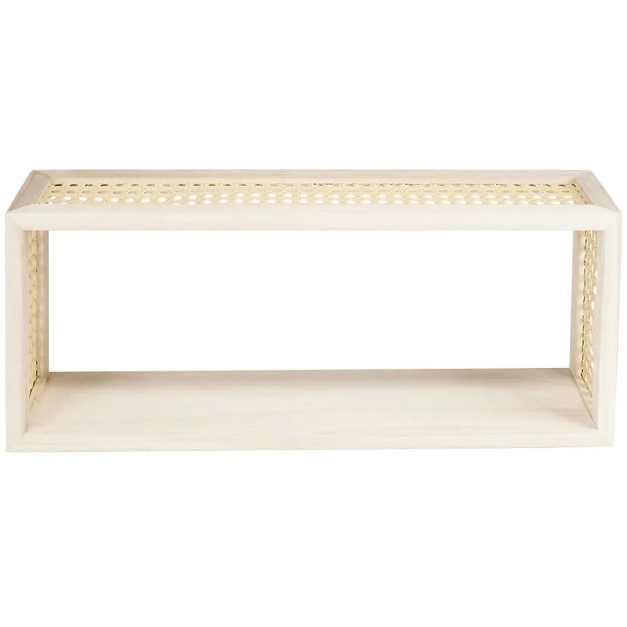 Rangement|Gifi Étagère murale bois et cannage L.40cm