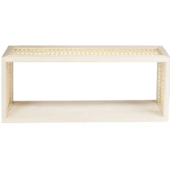 Rangement|Gifi Étagère murale bois et cannage L50x10xH20cm
