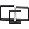 Rangement|Gifi Étagère murale carrée noire x3