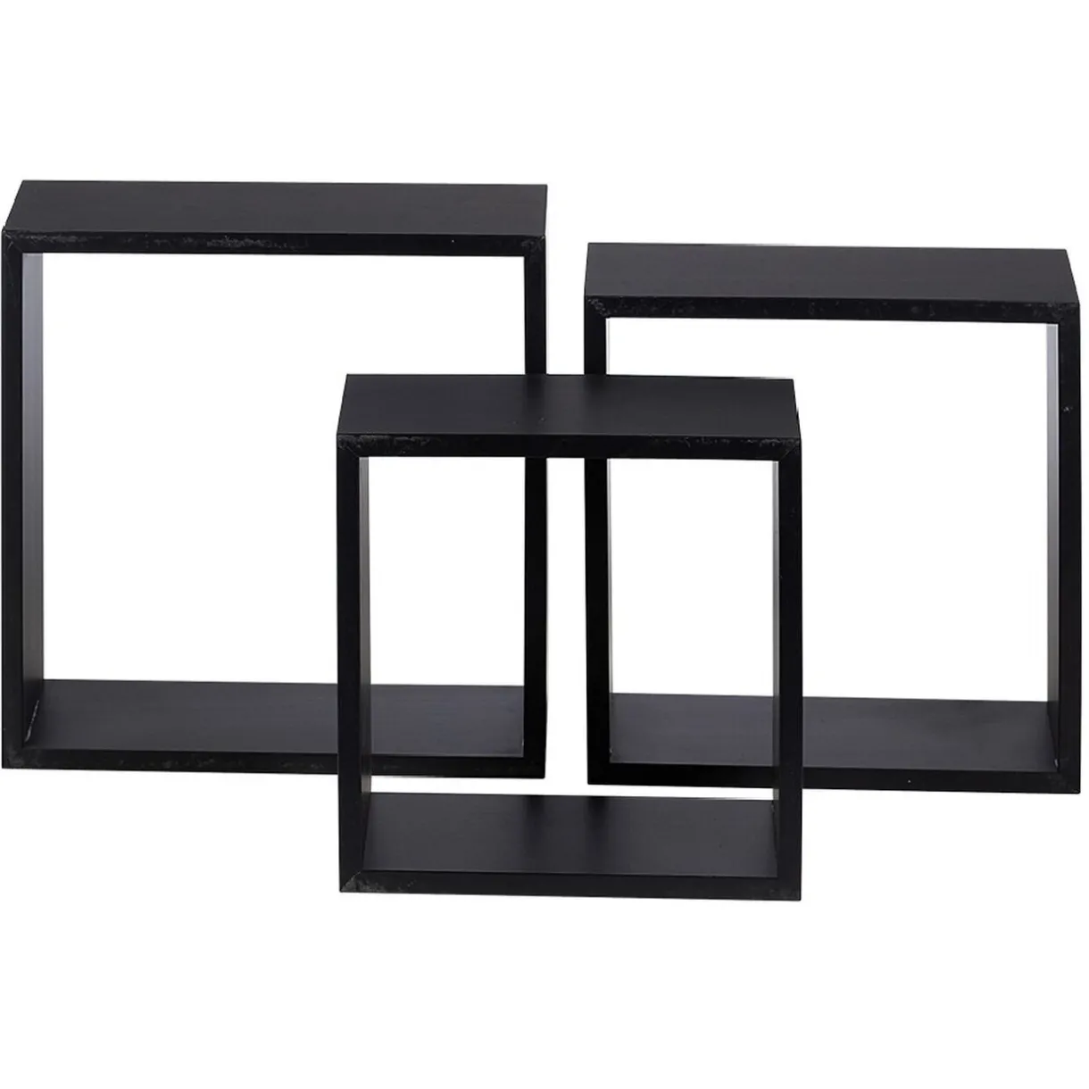 Rangement|Gifi Étagère murale carrée noire x3