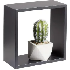 Rangement|Gifi Étagère murale carrée noire x3