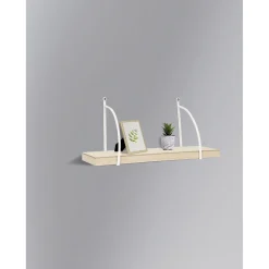 Rangement|Gifi Étagère murale naturel et blanc 52,5x17xH23,7 cm - Ronny