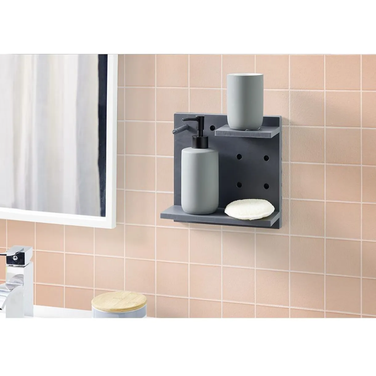 Rangement|Gifi Étagère murale plastique 2 niveaux x2