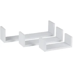 Rangement|Gifi Étagère murale rectangulaire blanche x3