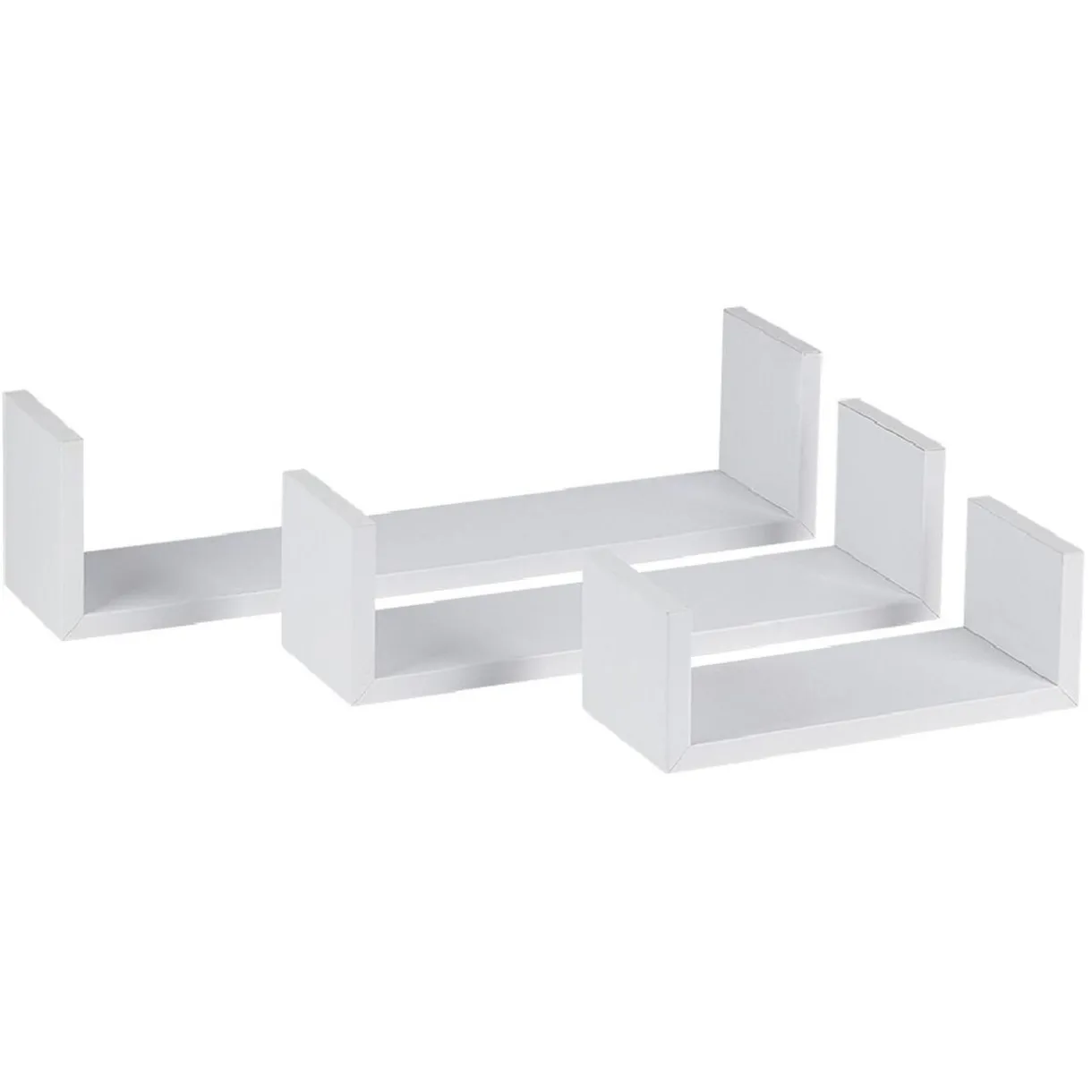 Rangement|Gifi Étagère murale rectangulaire blanche x3