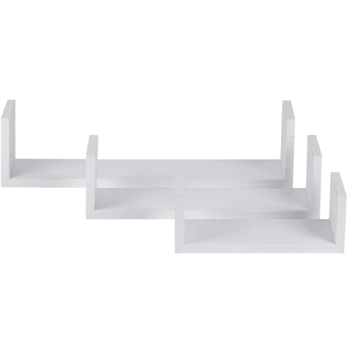 Rangement|Gifi Étagère murale rectangulaire blanche x3