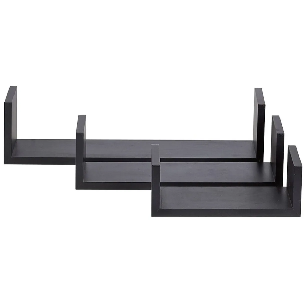 Rangement|Gifi Étagère murale rectangulaire noire x3