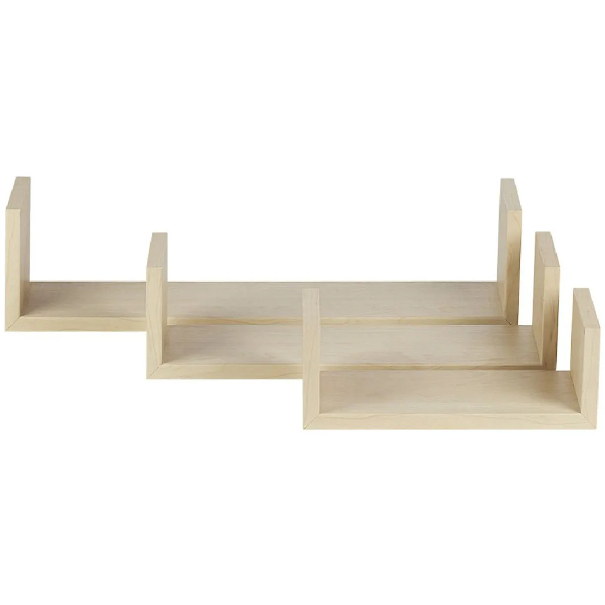 Rangement|Gifi Étagère murale rectangulaire beige x3