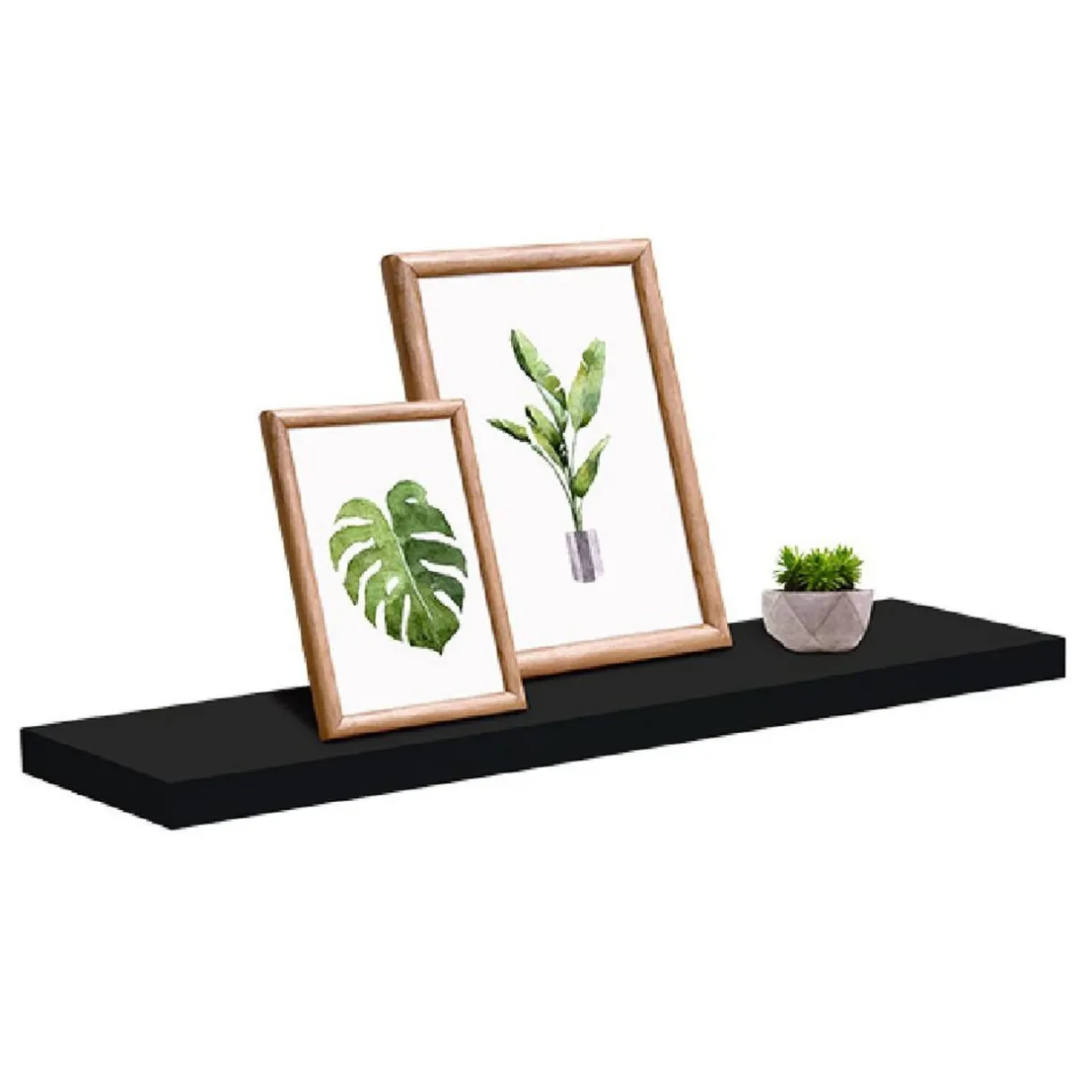 Rangement|Gifi Étagère murale rectangulaire en bois noir