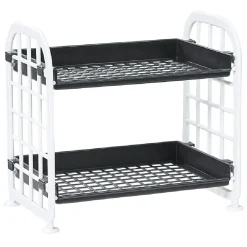 Rangement|Gifi Étagère noire et blanche 2 niveaux