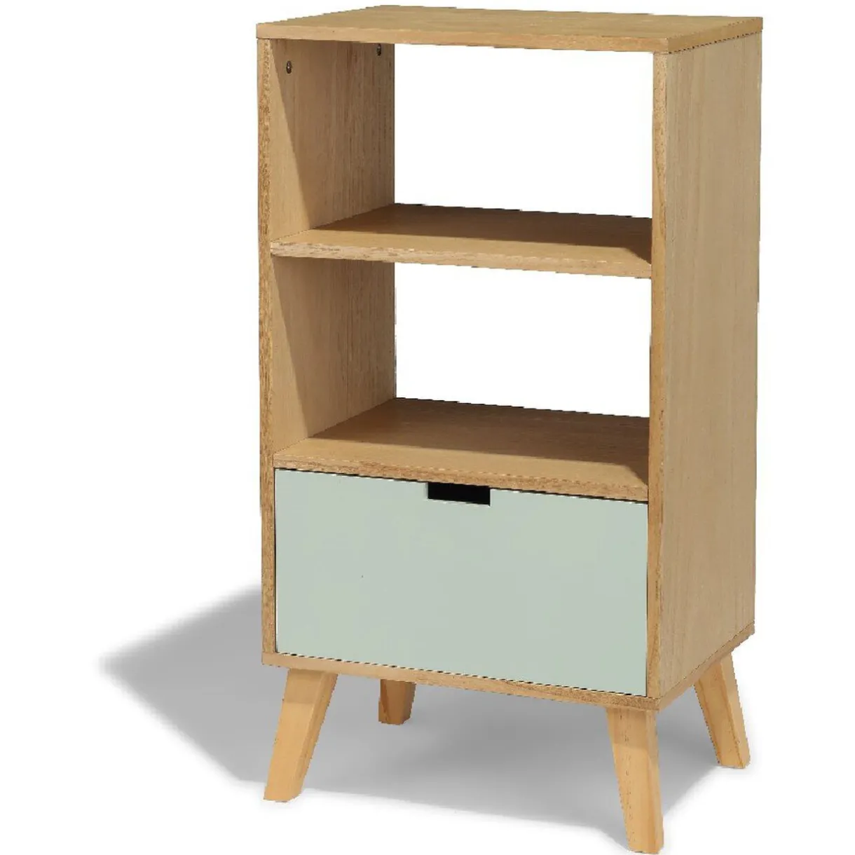 Rangement|Gifi Étagère Pia bois clair et vert d’eau 1 tiroir