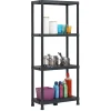 Rangement|Gifi Étagère plastique noir 4 niveaux L60xl30xH138cm